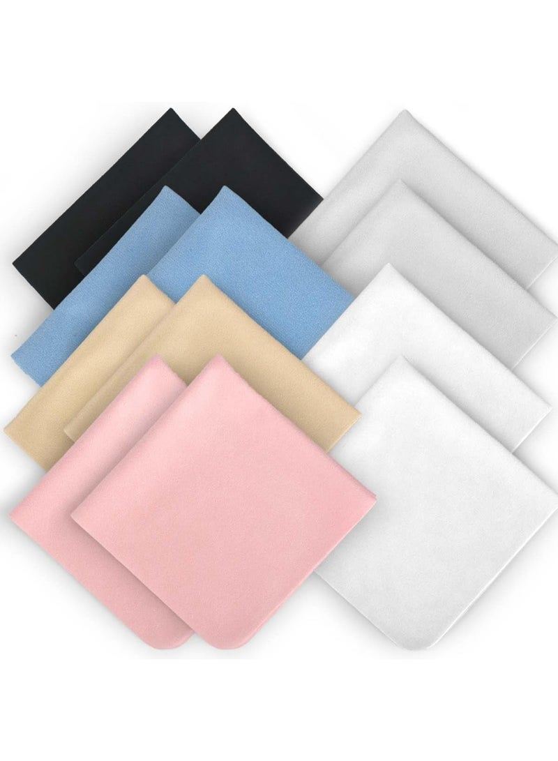 CLENEA 12 Pack 20x20cm/8”x8” Large Microfiber Cleaning Cloth, Safe and Effective Cleans Lenses, Glasses Cloth for Glasses, TV, Laptop Screens and Lens, Easier to Grip and Use - Image 1